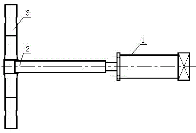 An ultrasonic introduction device for processing high temperature melt