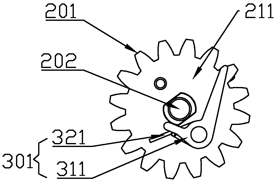 A discharge door mechanism and solid material box