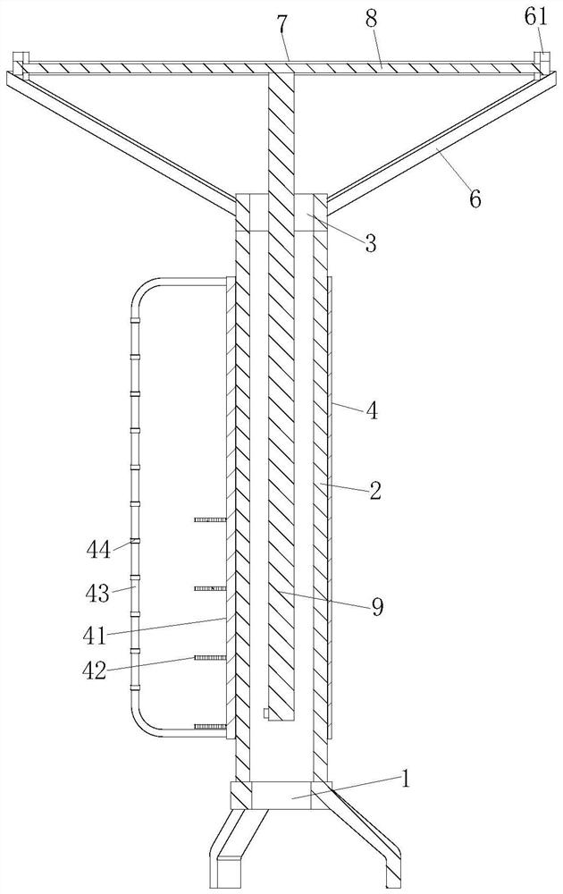 Erecting frame for planting trichosanthes kirilowii maxim and planting frame with erecting frame