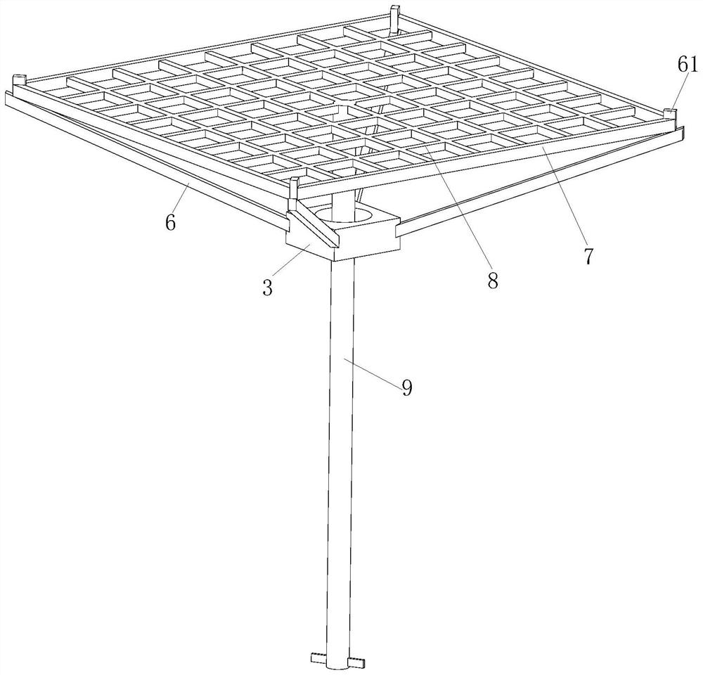 Erecting frame for planting trichosanthes kirilowii maxim and planting frame with erecting frame