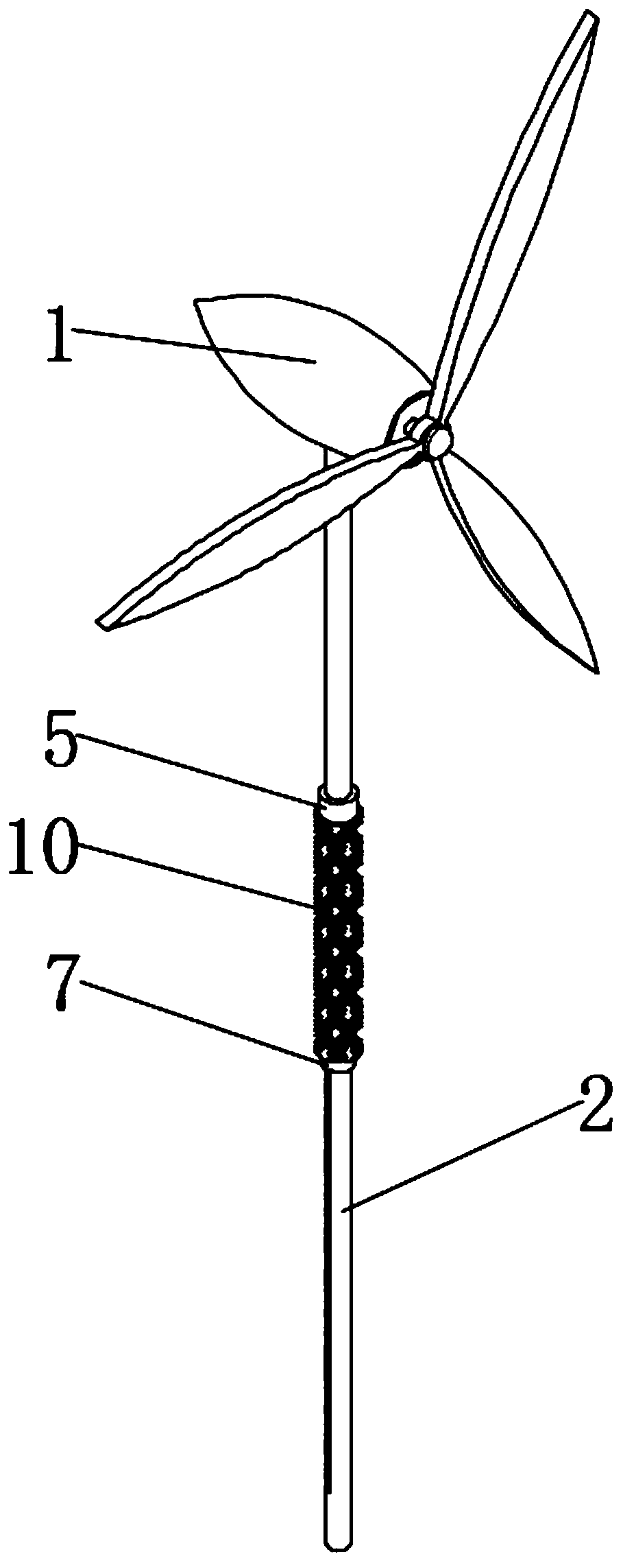 Offshore wind power device applied to areas with abundant tidal energy