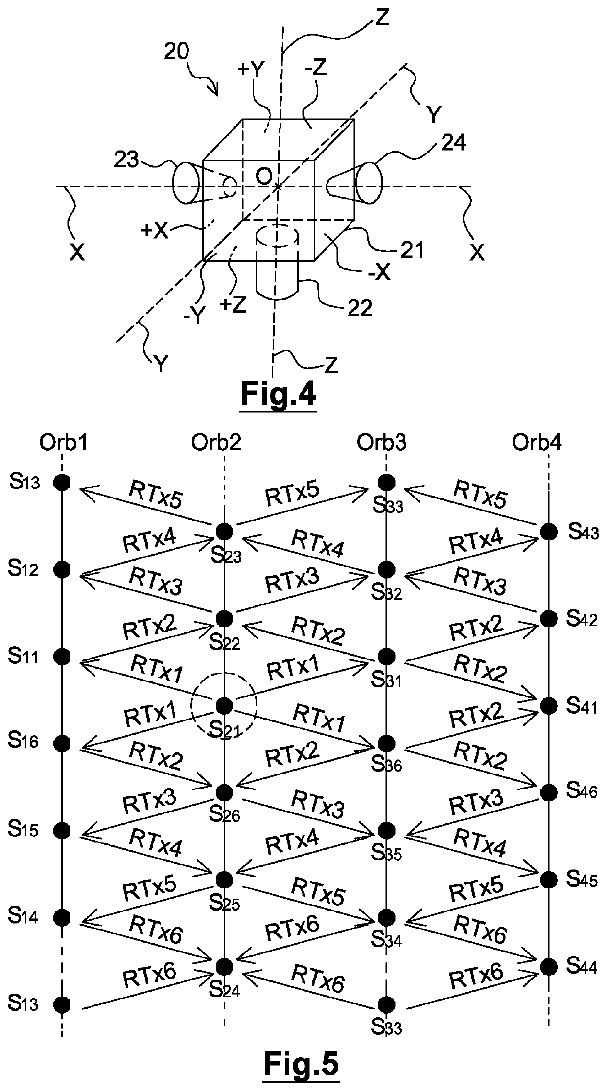 Method and system for acquiring images via a constellation of observation satellites