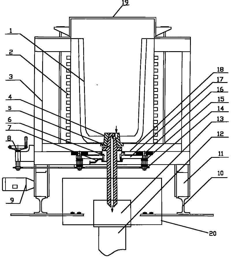 Rotary switch type drawdown casting device