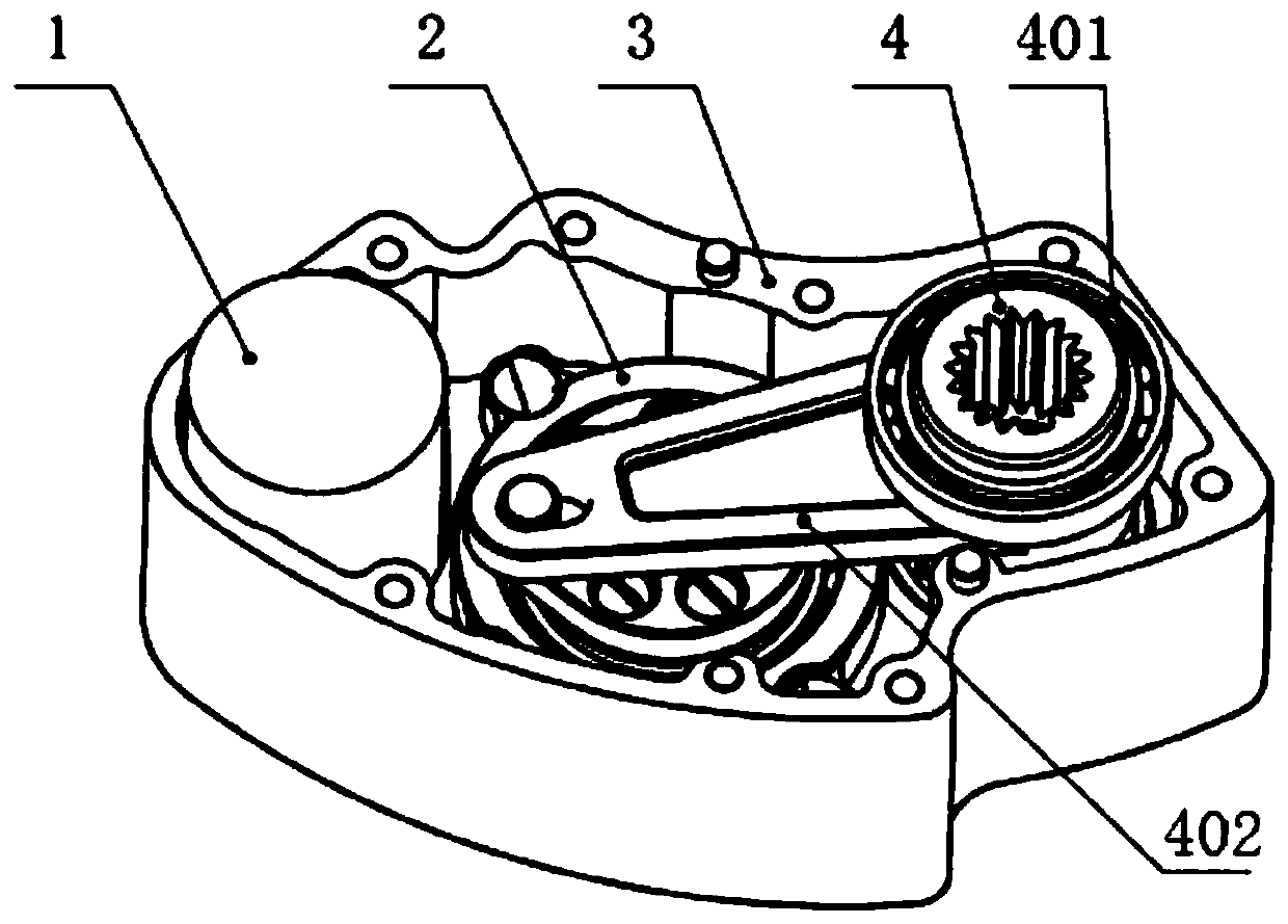 Harmonic drive crank rocker arm rotary steering engine