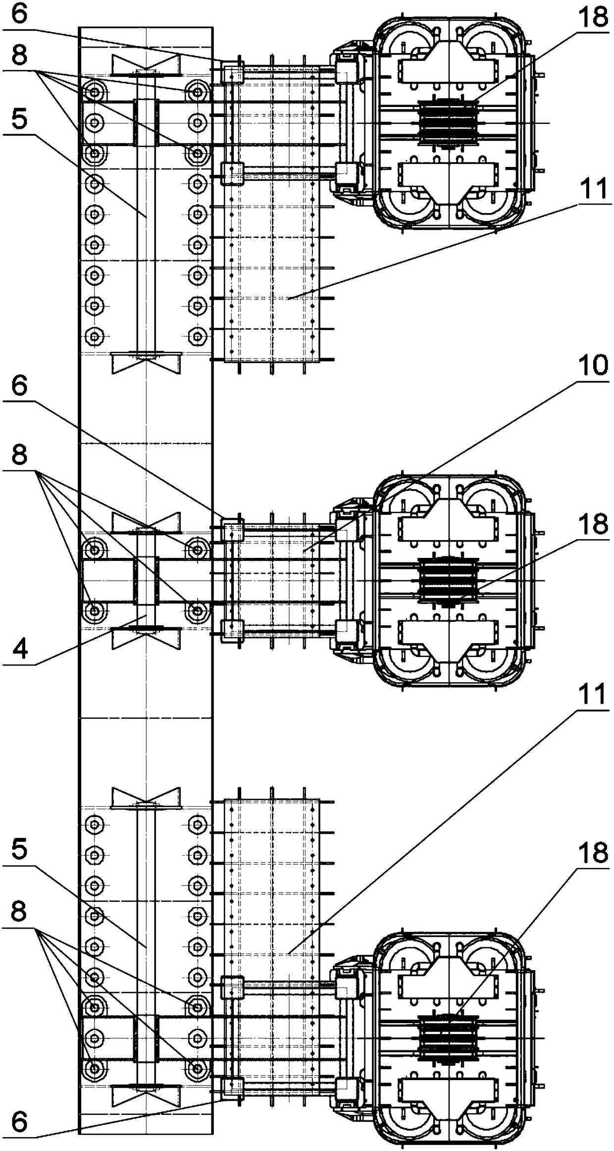 A cement deep mixing ship pile frame system and pile forming method