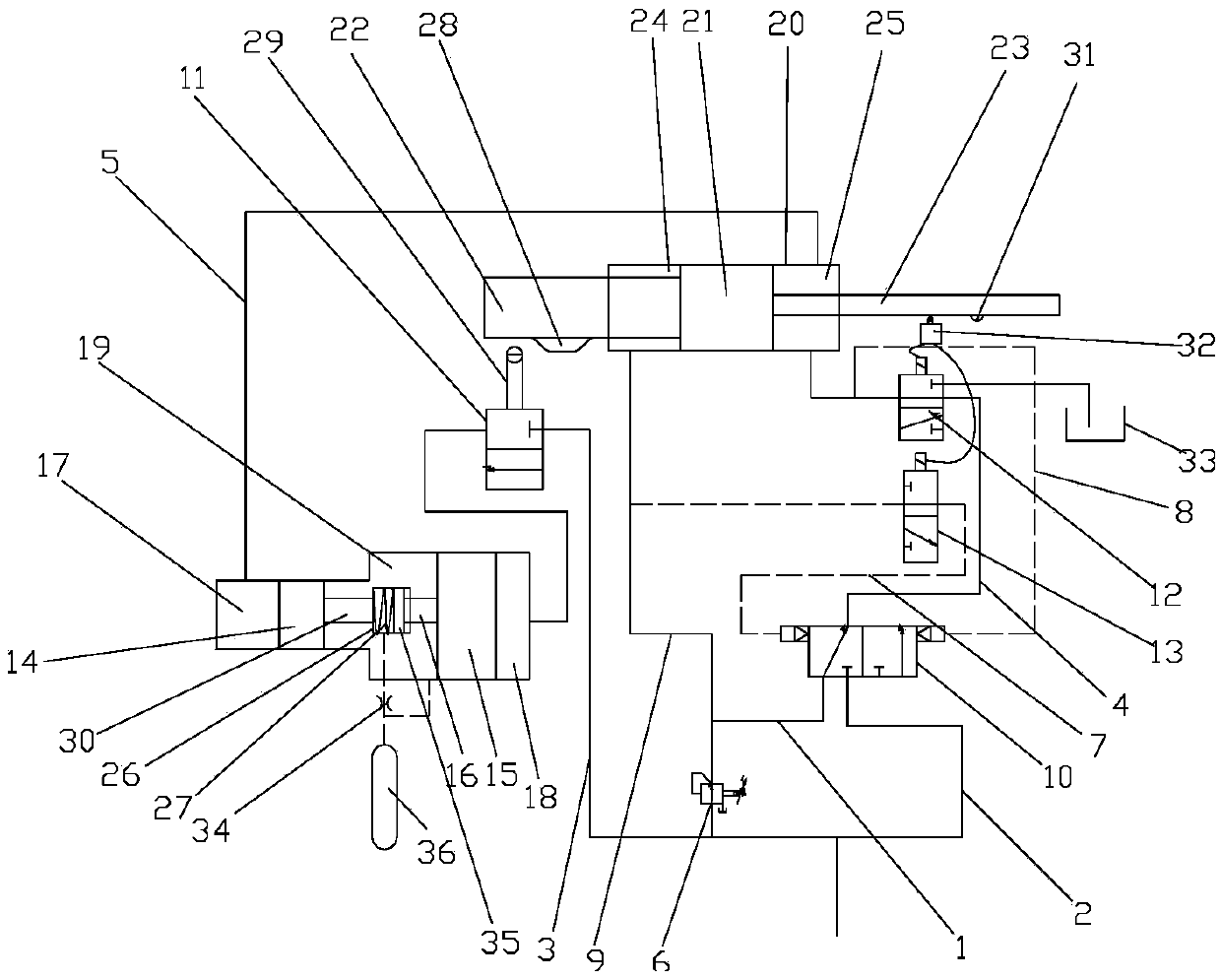 Electro-hydraulic control pressure machinery with hydraulic buffer control mechanism