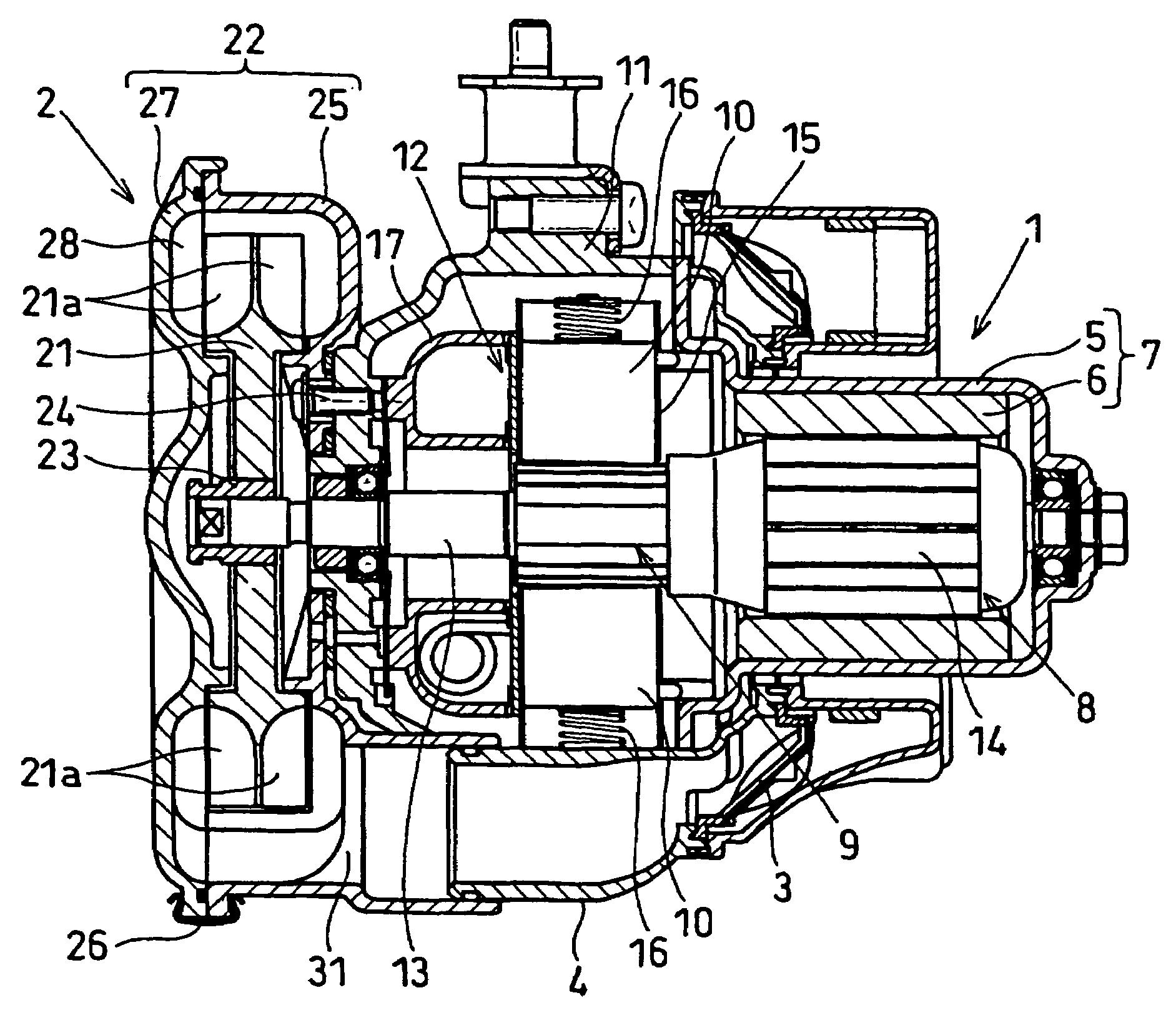 Vortex-flow blower device