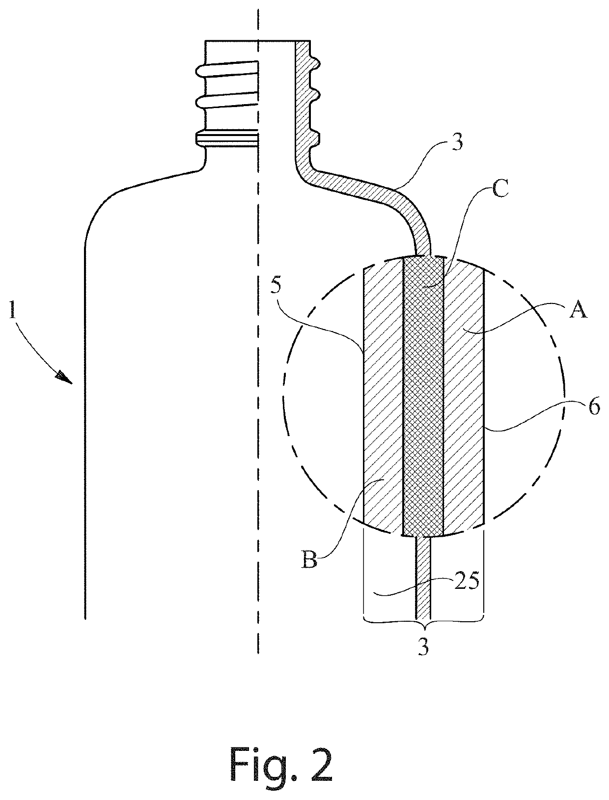 Blow molded article with visual effects