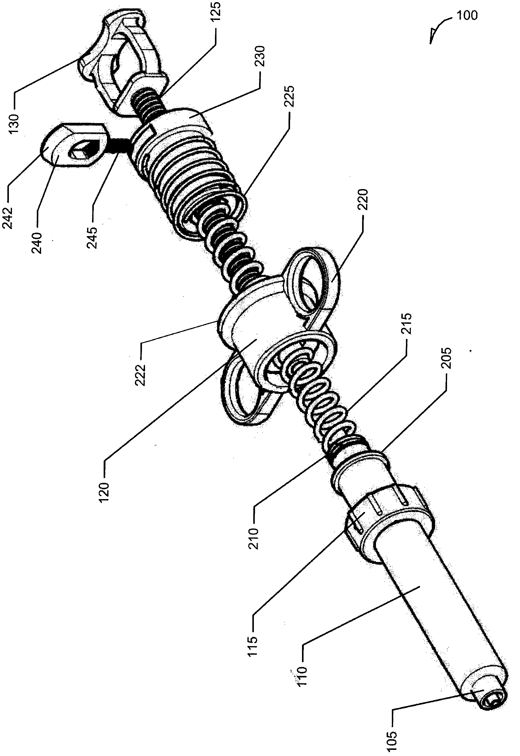 Locking syringe with integrated bias member