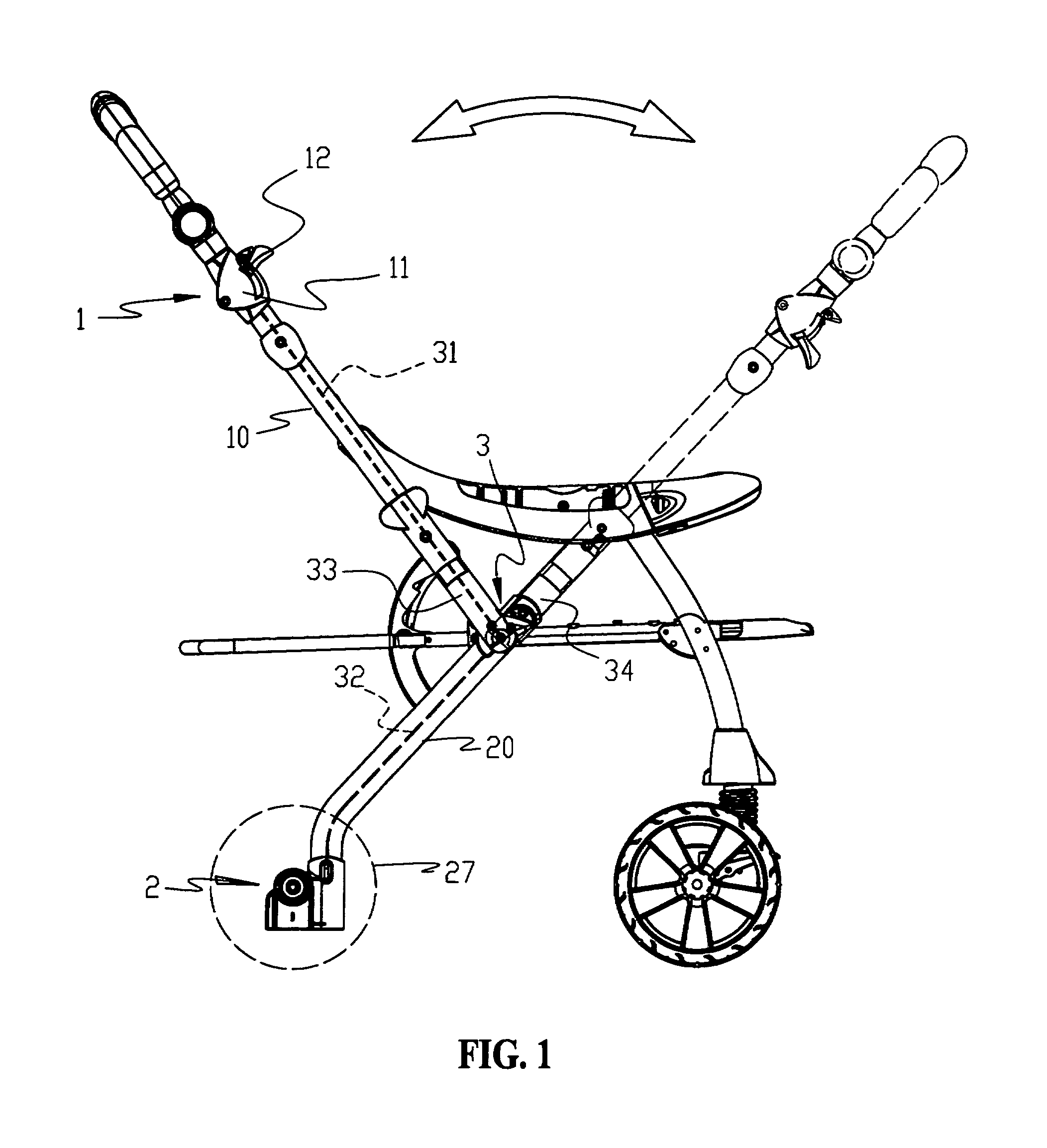 Brake mechanism for a baby stroller
