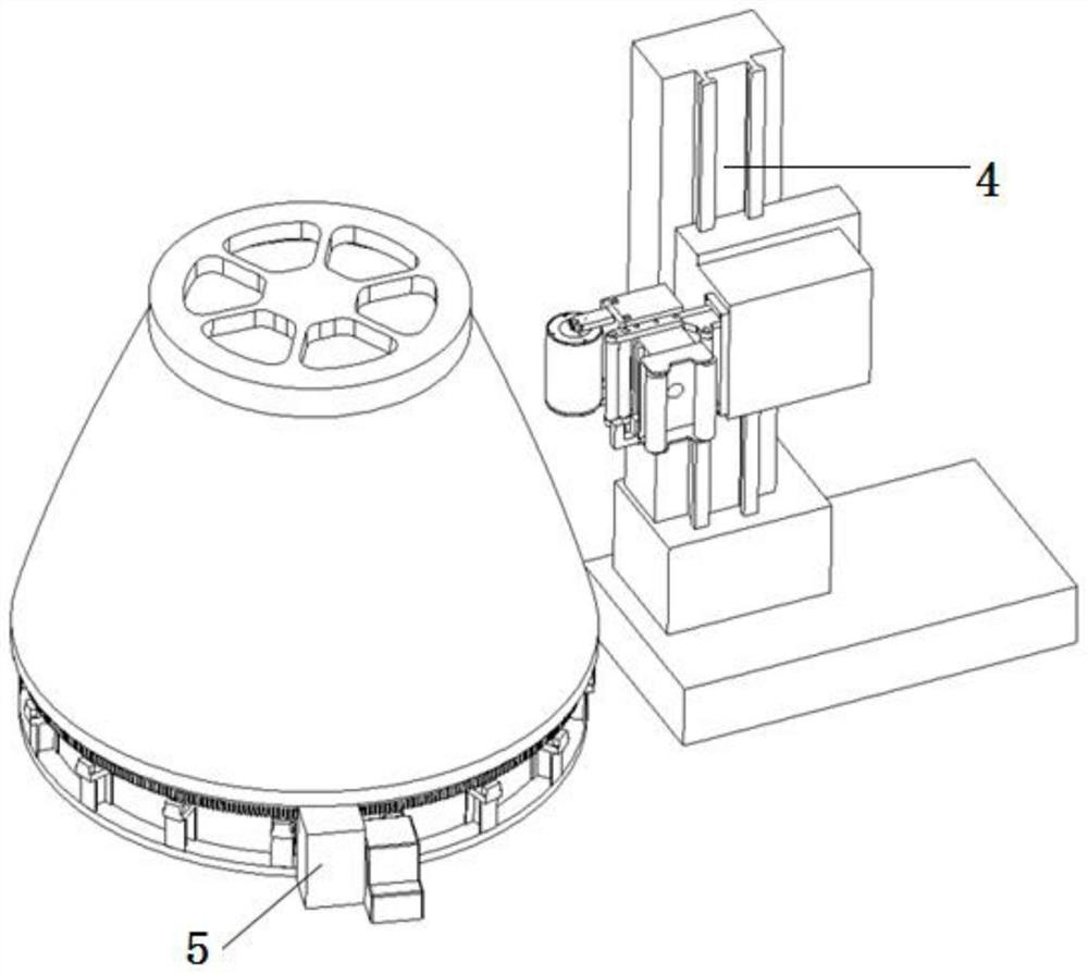 Vertical composite winding process for prepreg tape at expansion section of oversized spray pipe