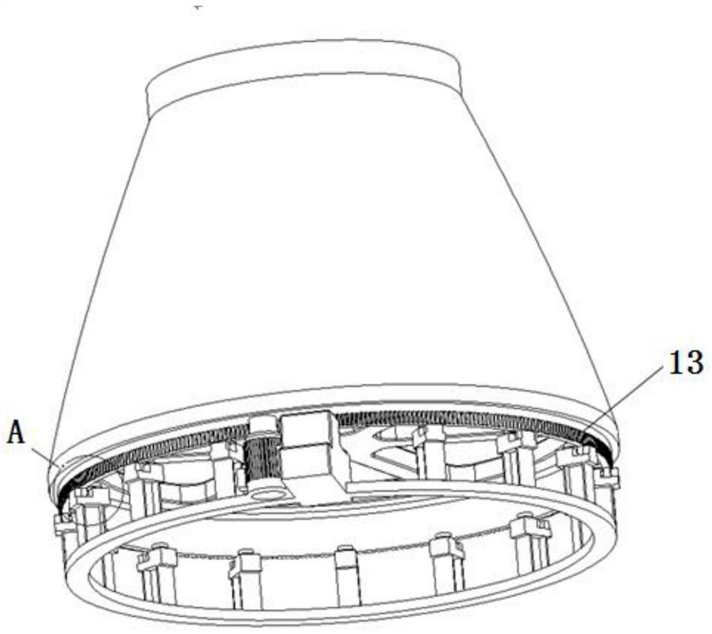 Vertical composite winding process for prepreg tape at expansion section of oversized spray pipe