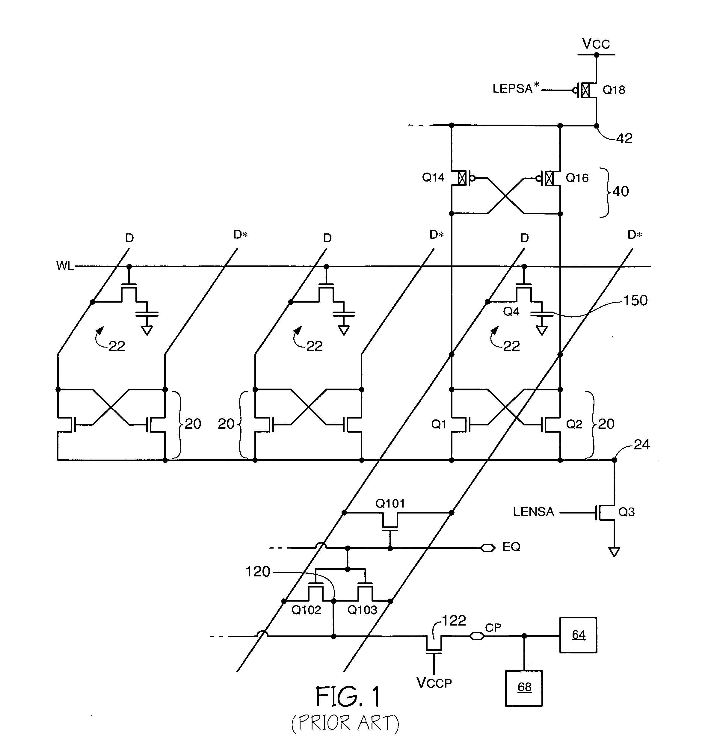 Method and device for testing a sense amp