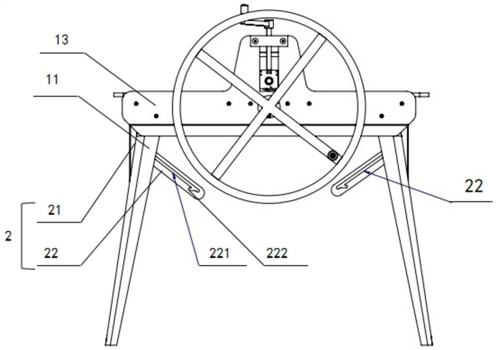 A method of using a safety mud machine with a telescopic folding bracket