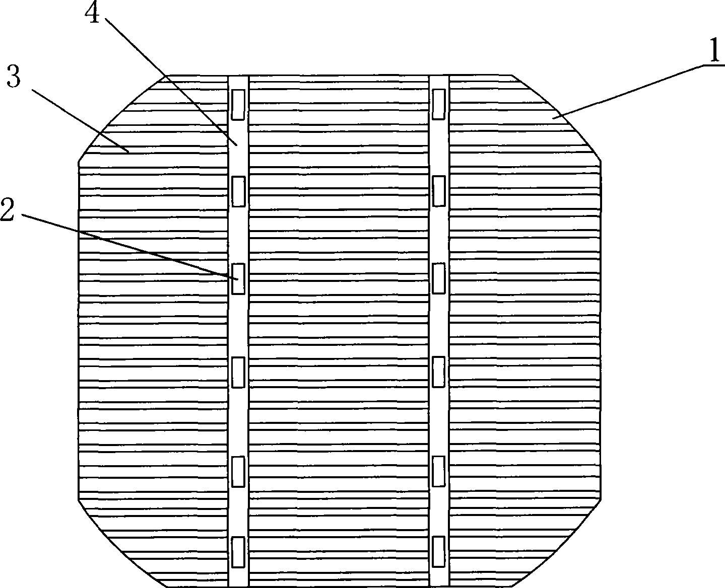Solar battery welding device and welding process