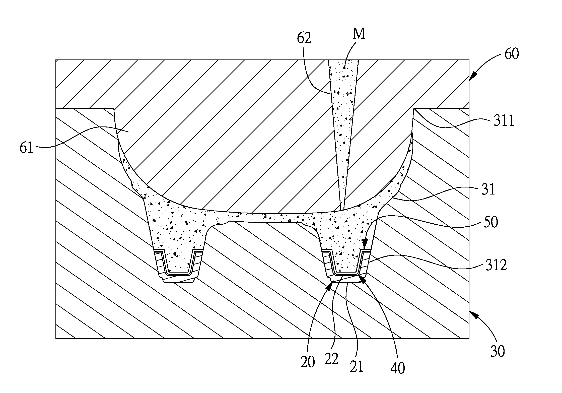 Method of manufacturing sole with shoe nail made of different material