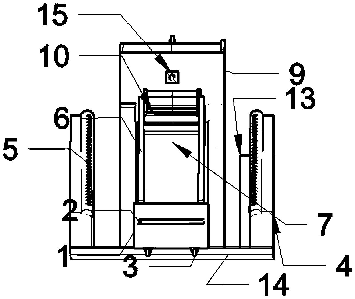 Physical experiment device for exploring rainfall induced landslide mechanism