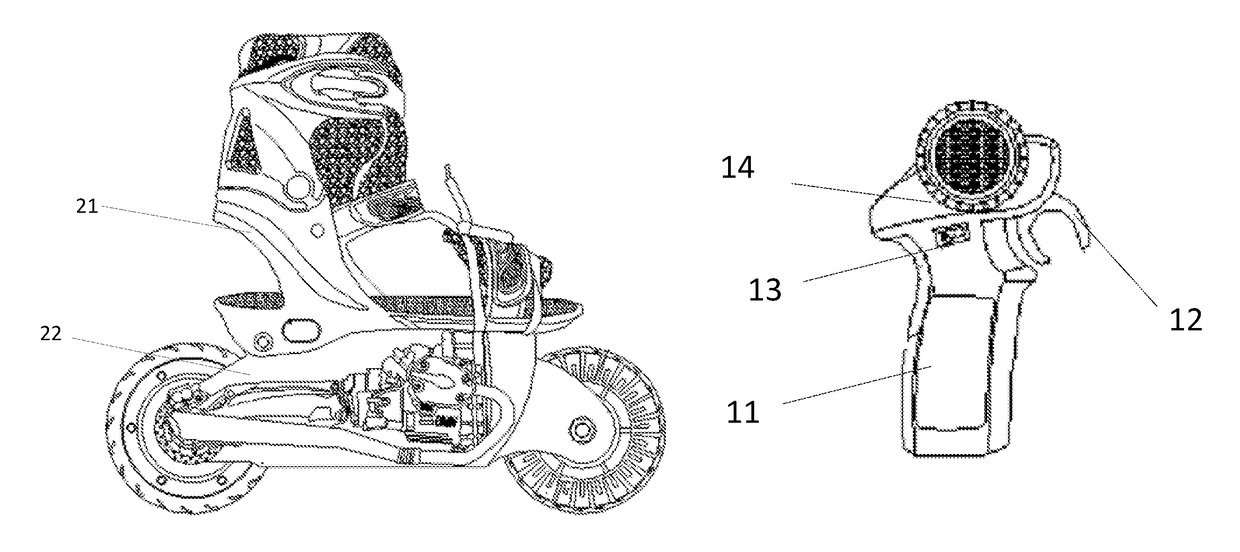 Remote control electric shoes