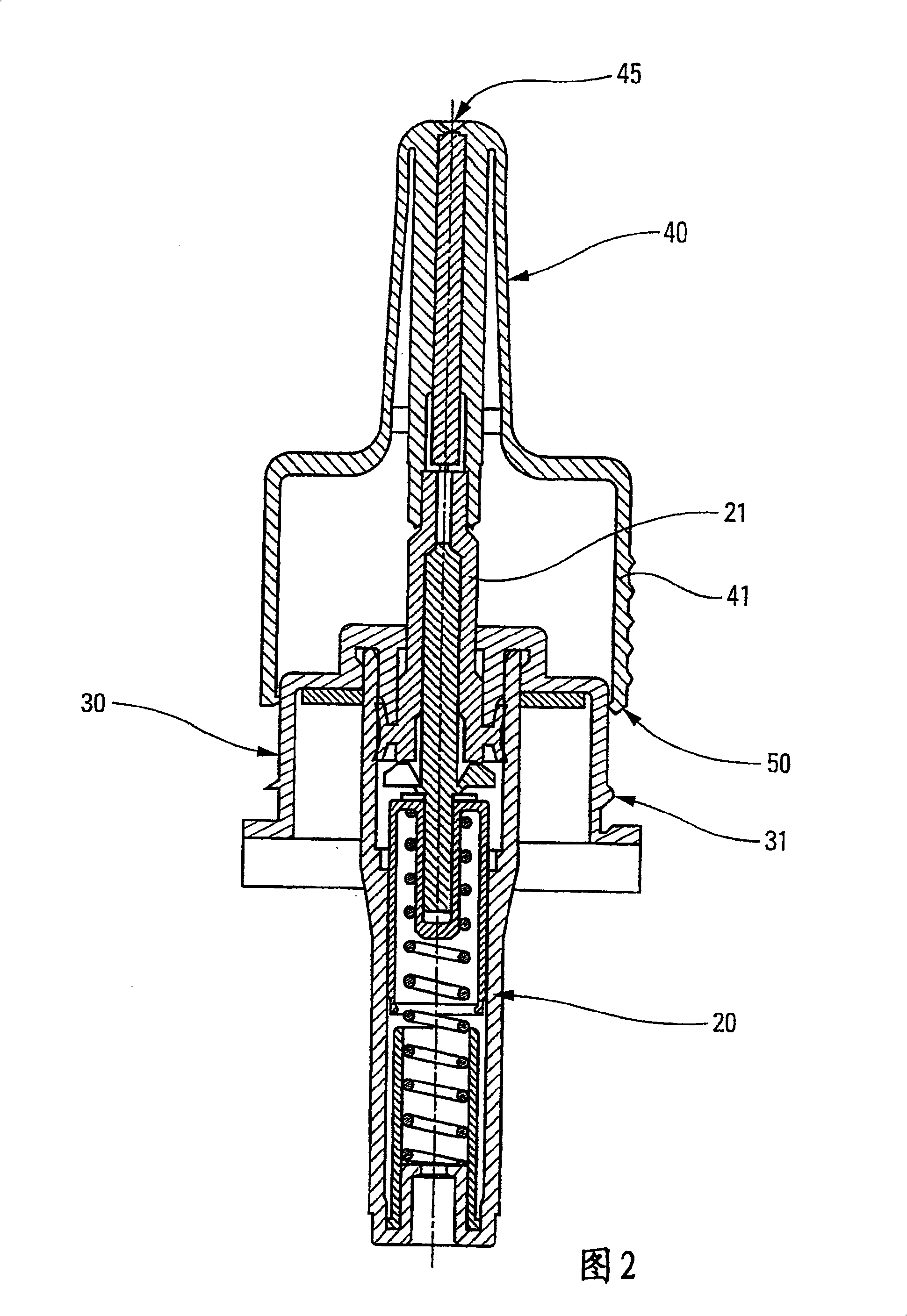 Lateral actuation spray device