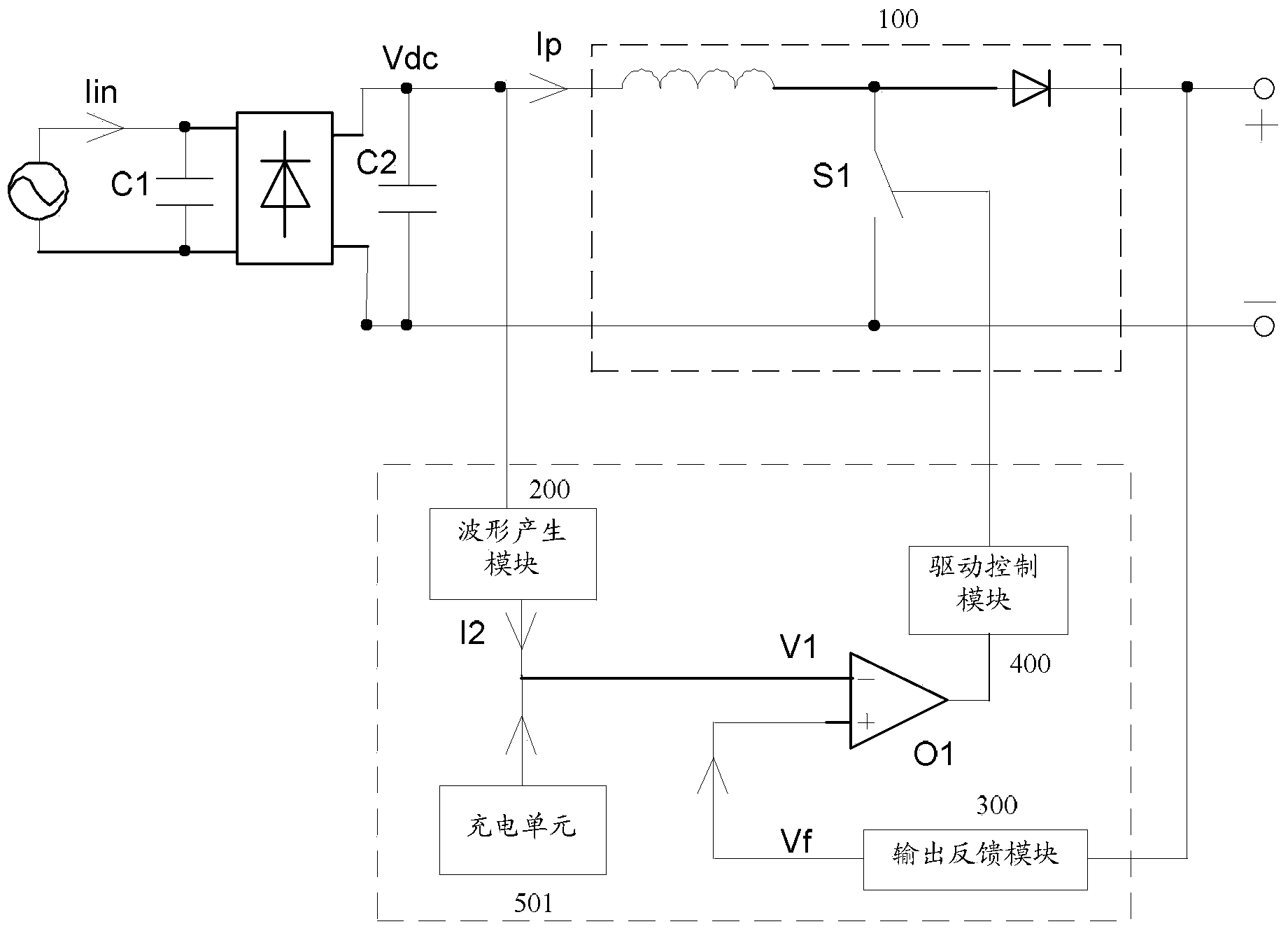 Control circuit in power factor correction circuit