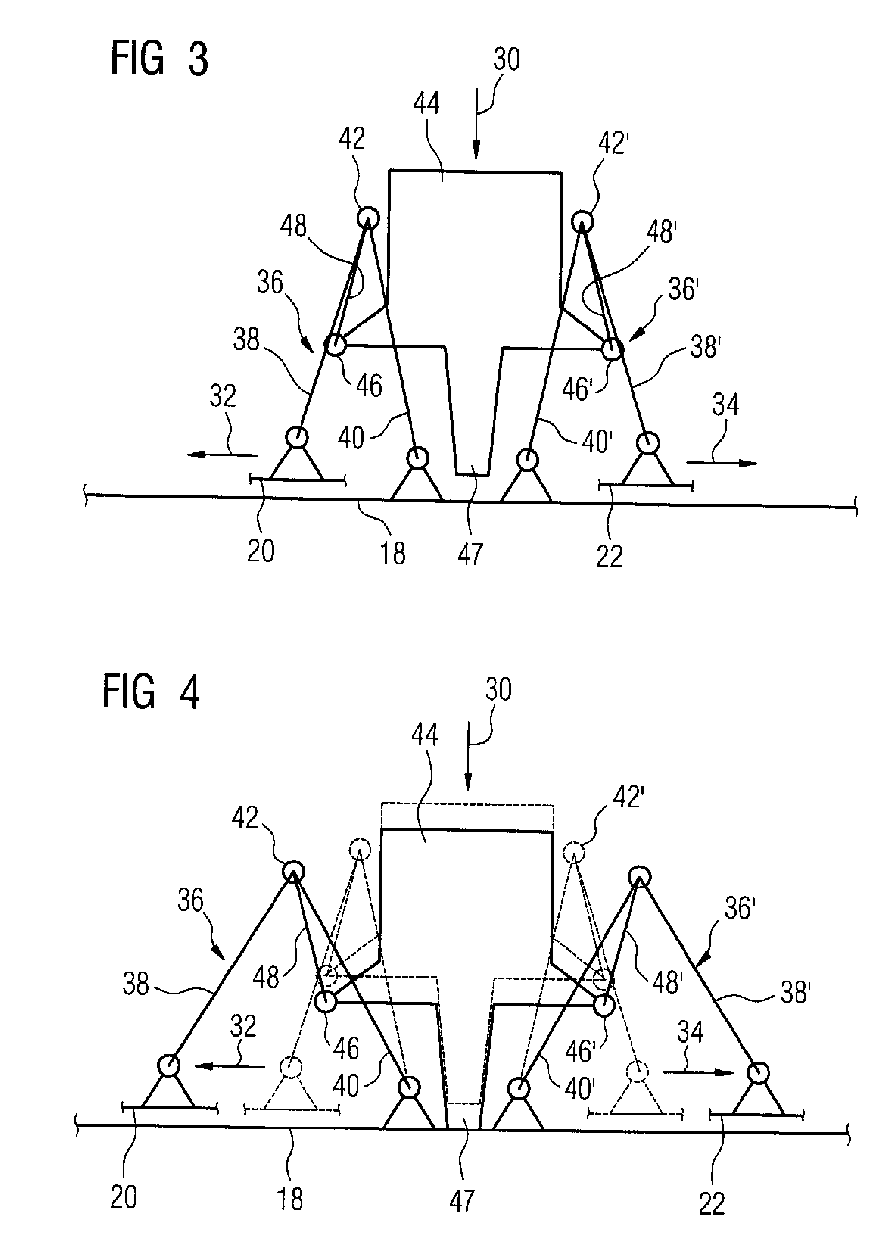 Closure device for a withdrawable rack
