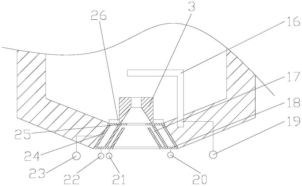 Implantable molten ceramic material outflow device