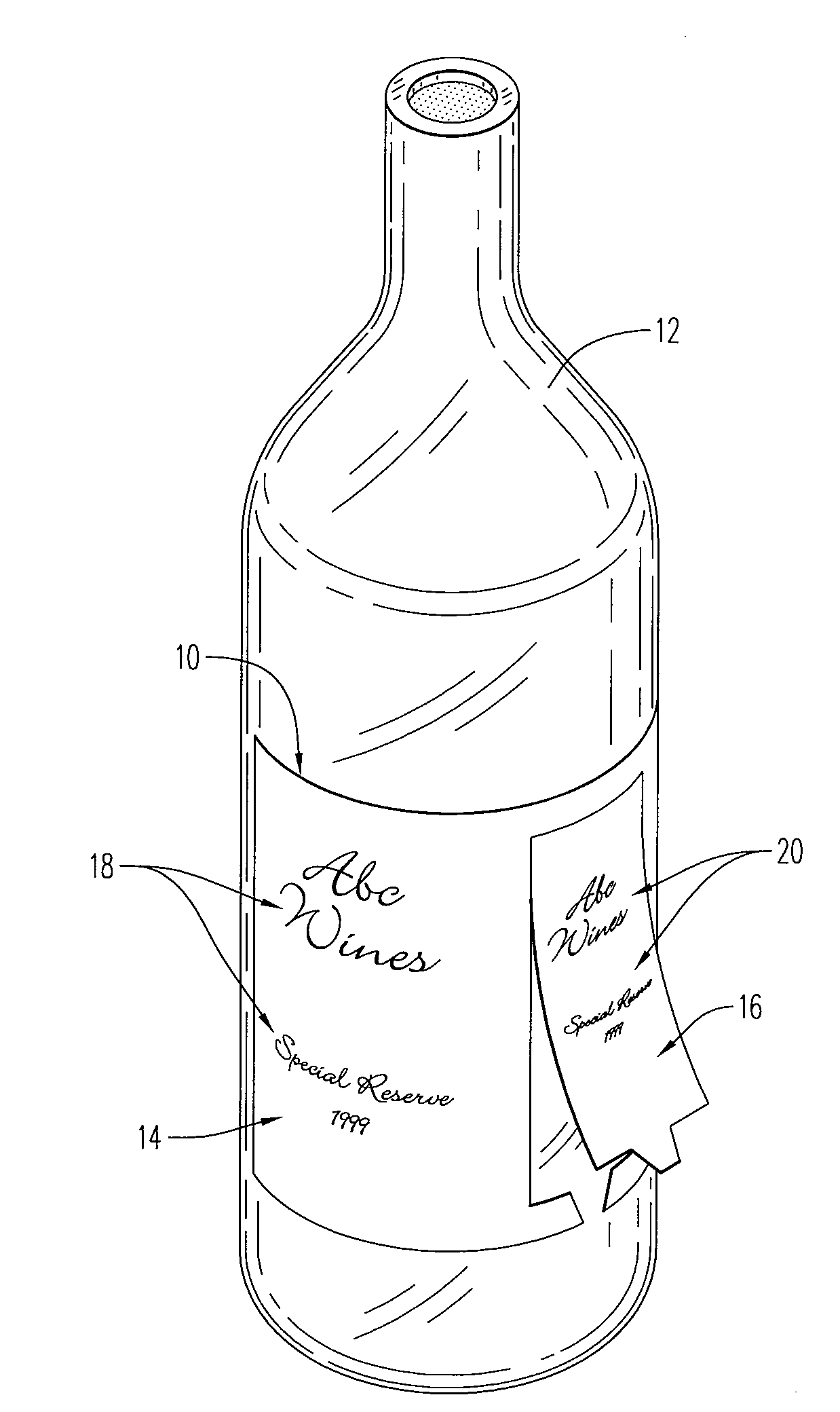 Product labels having removable portions having adhesive and backing thereon