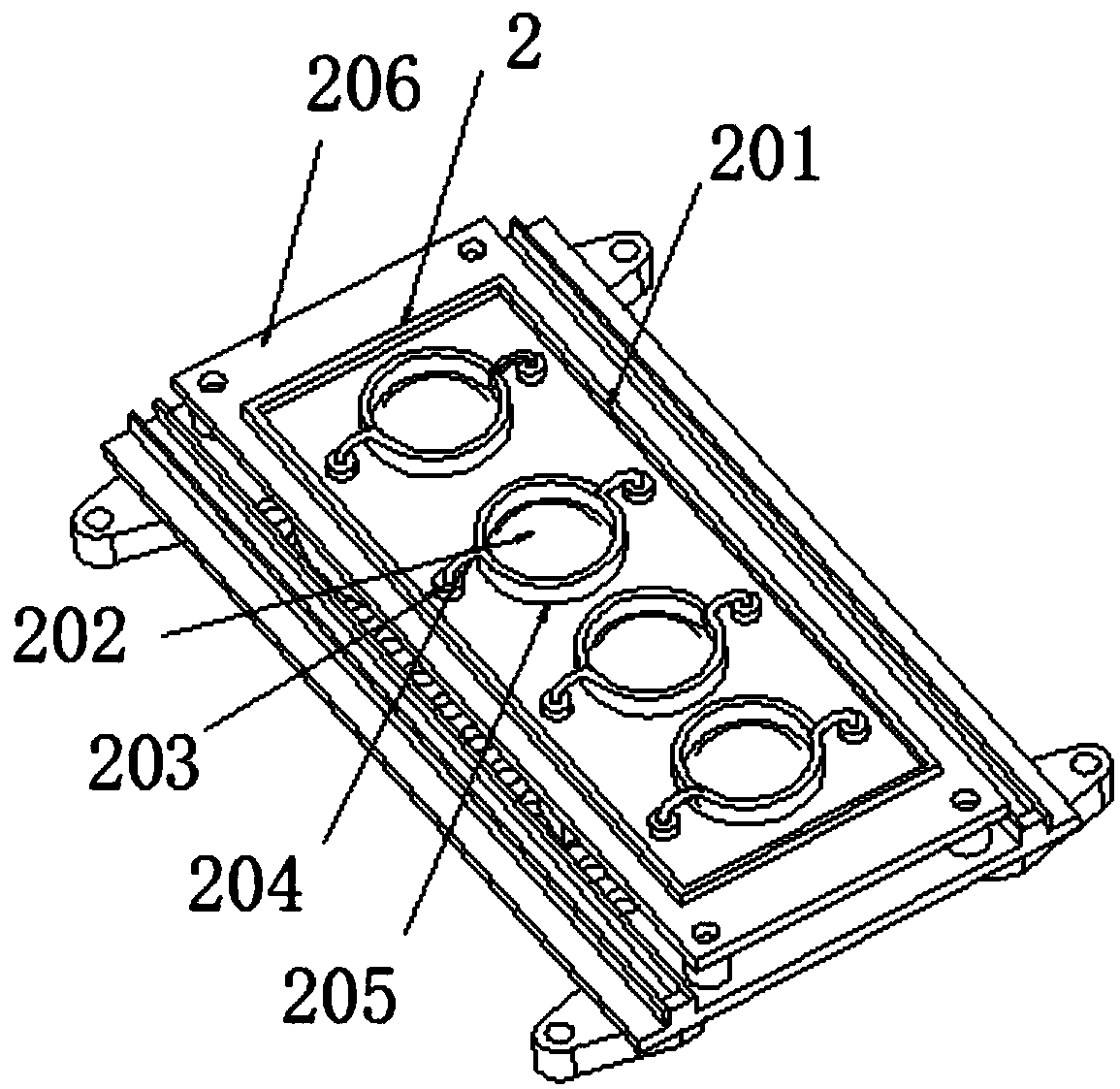 Light source module fixing cooling device
