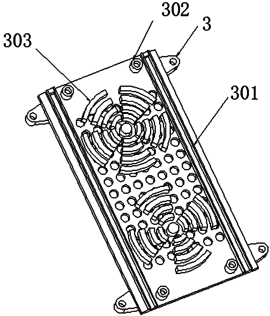 Light source module fixing cooling device