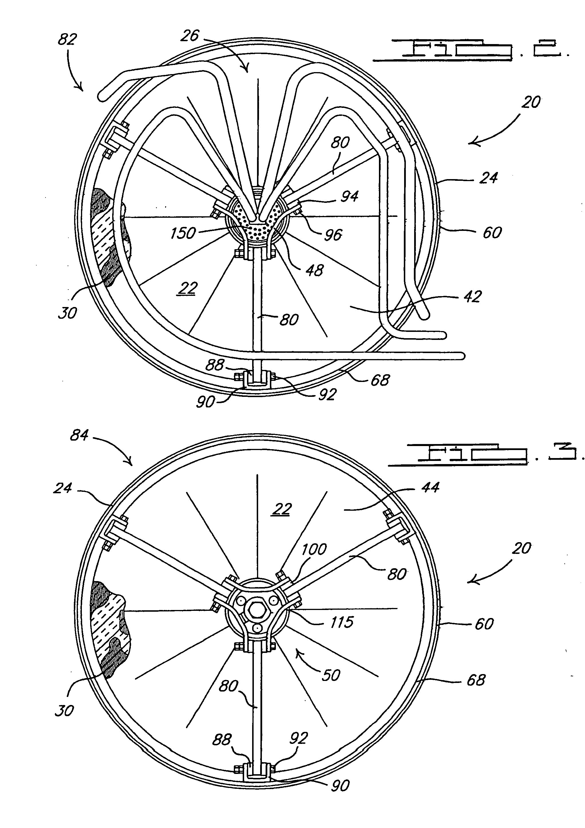 Suspended liquid hydrogen storage tank