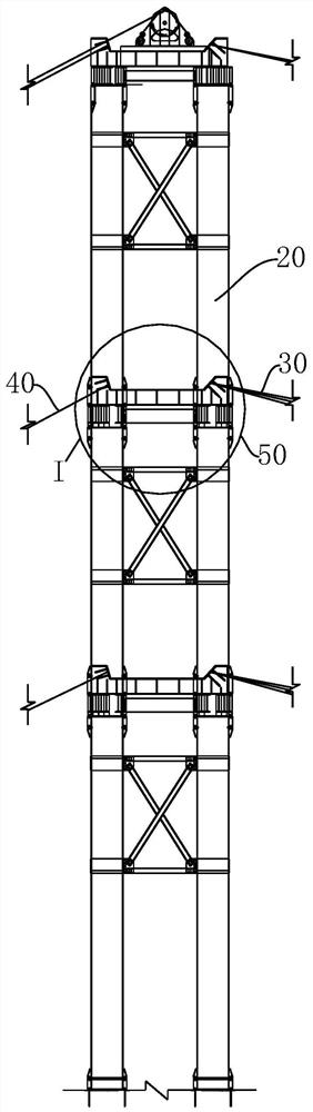 Cantilever pouring arching control method for arranging buckle rope steering device on large-span main arch stand column