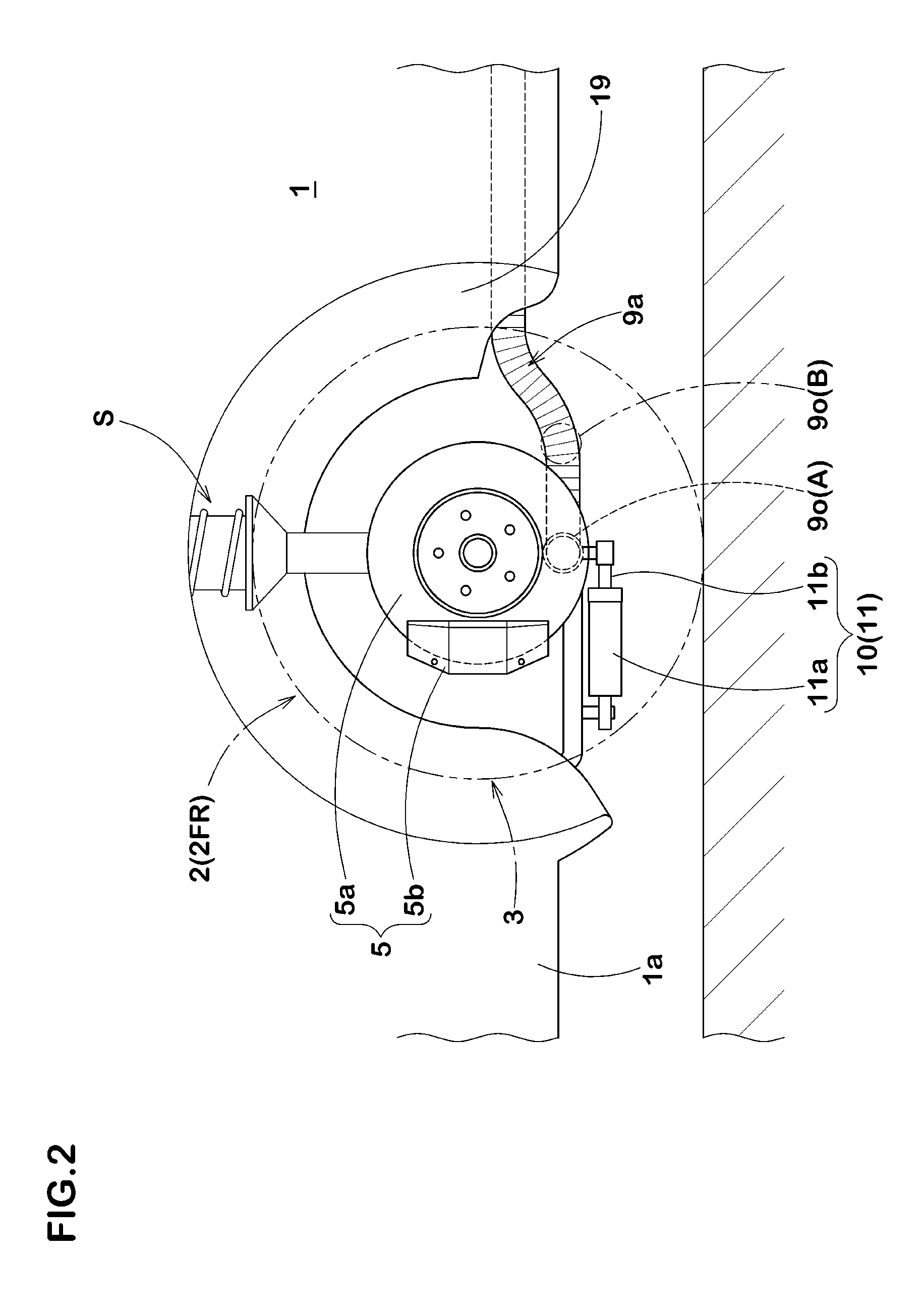 Vehicle with pneumatic tire and method for cooling tire in the vehicle
