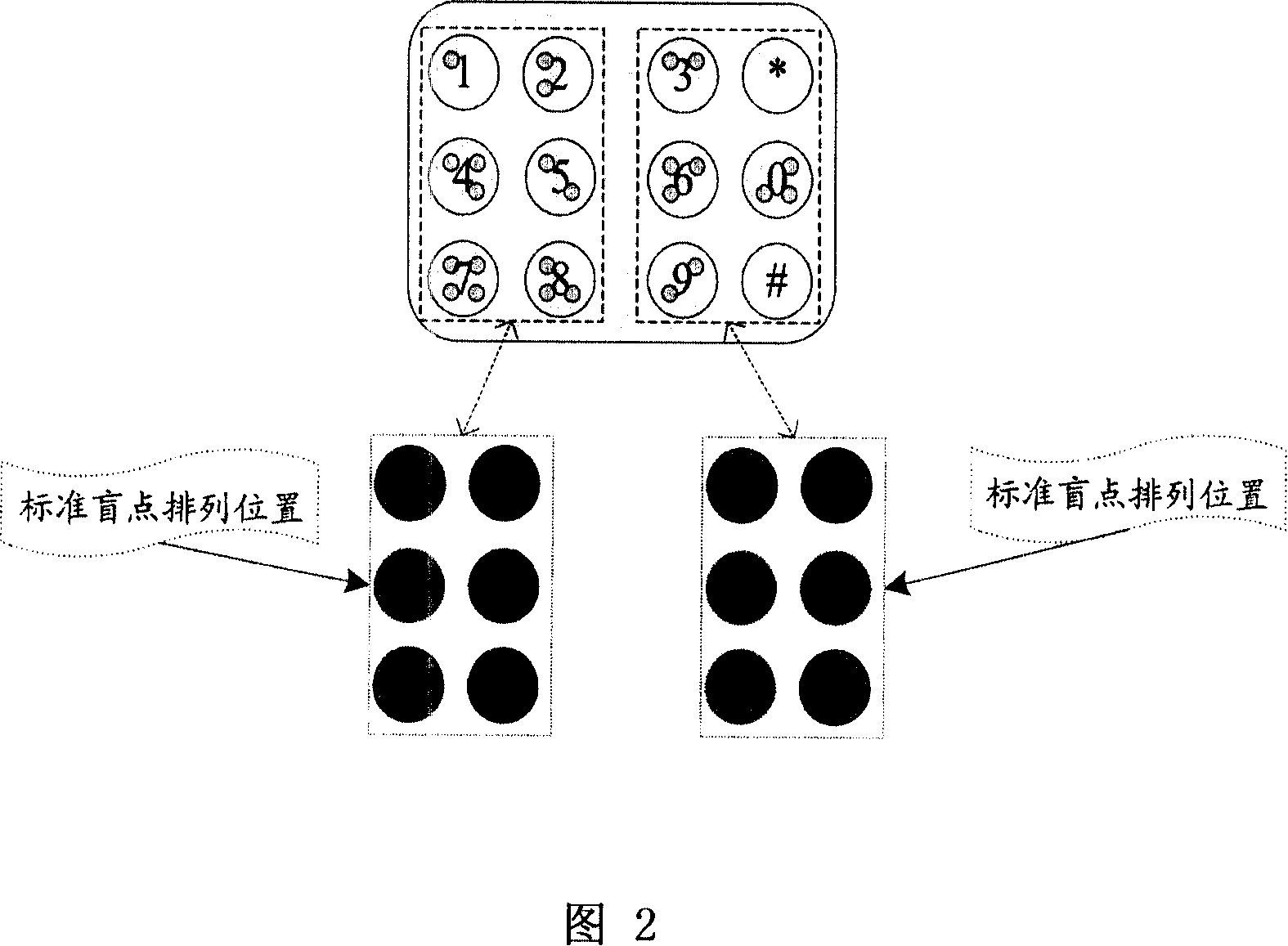 Braille character display device and communication terminal with this device