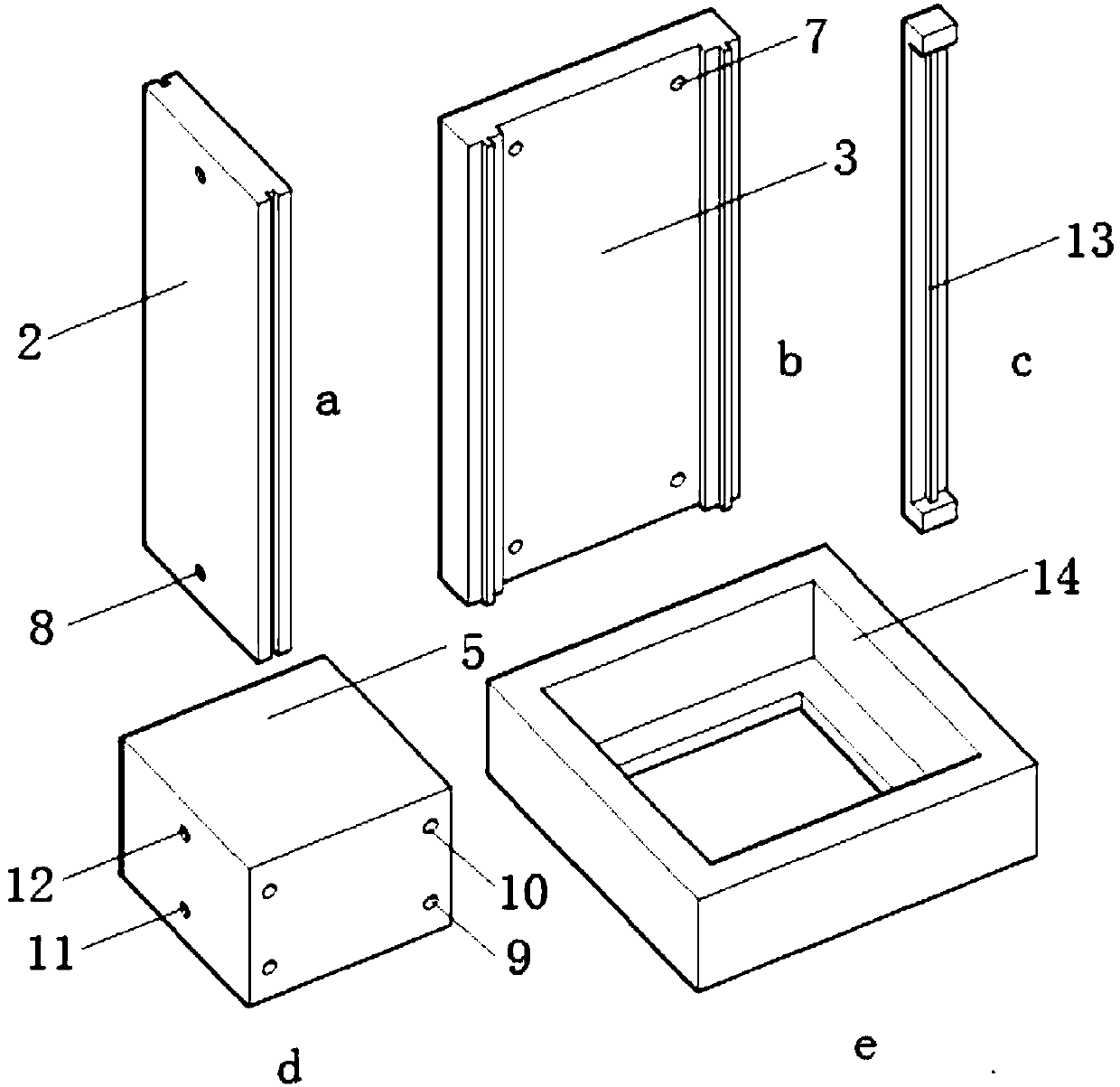 Fittings for preparing cuboid columnar jointing rock test sample