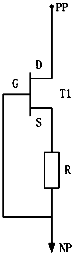 Two-end constant current device