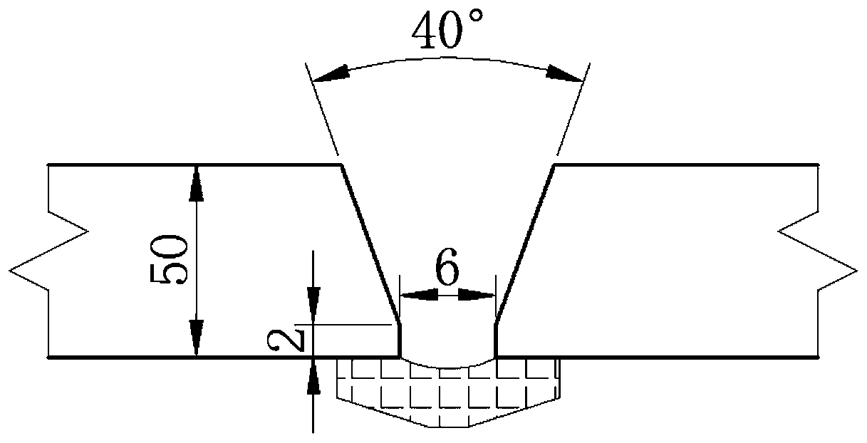 810MPa grade high-performance weather resistant bridge steel composite welding seam liner pasting single welded butt method