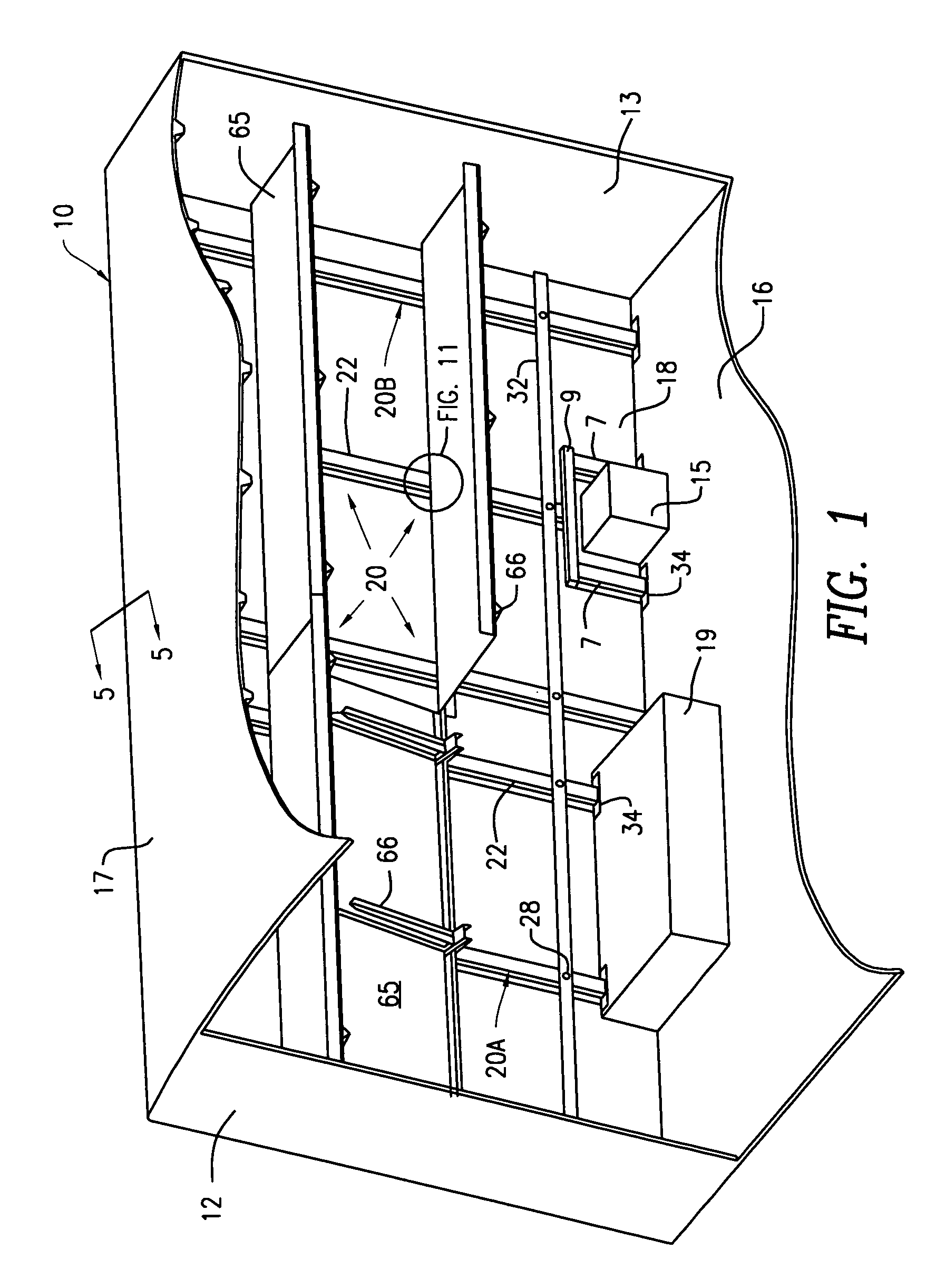 Rack and shelf system for cargo vehicles