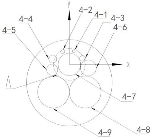 A low-pressure venturi group plane distribution structure and installation method