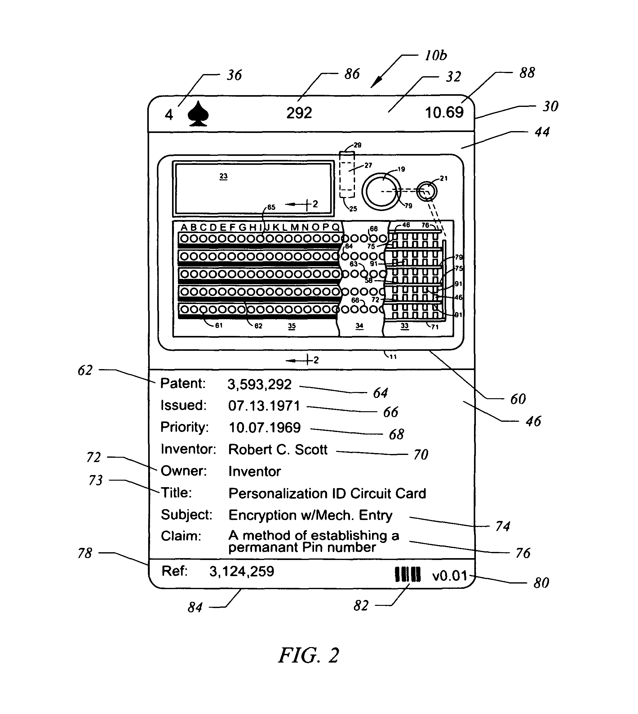 Card format for digital screen and print display