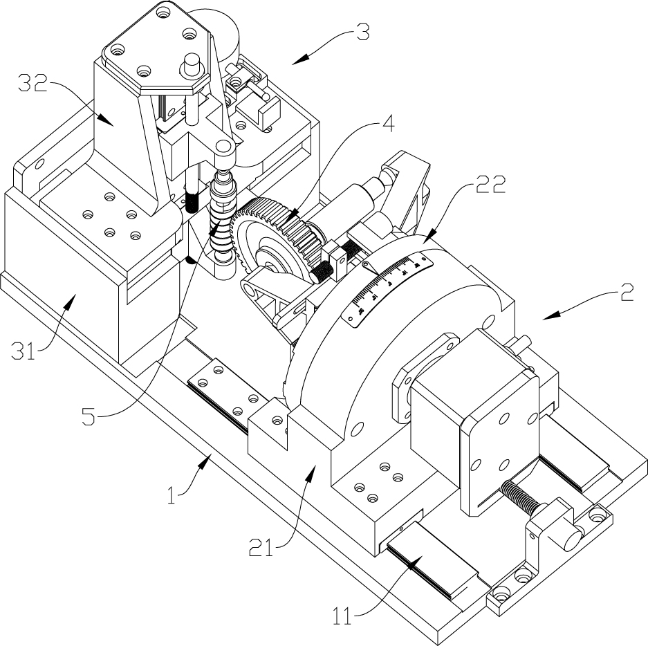 Worm gear and worm rod transmission assembly detection mechanism