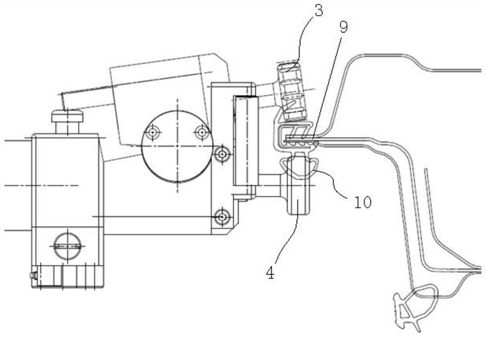 Rolling device for assisting assembly of automobile door frame rubber strip