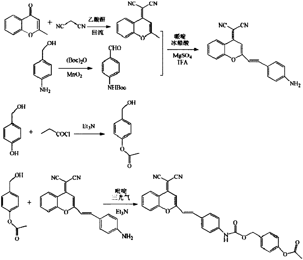 A fluorescent probe for detecting carboxylesterase and its preparation method and application