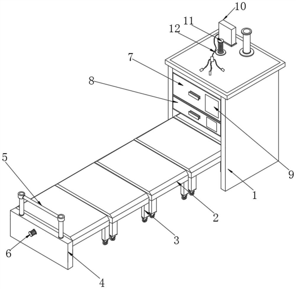 Special accompanying bed for accompanying family members of patient