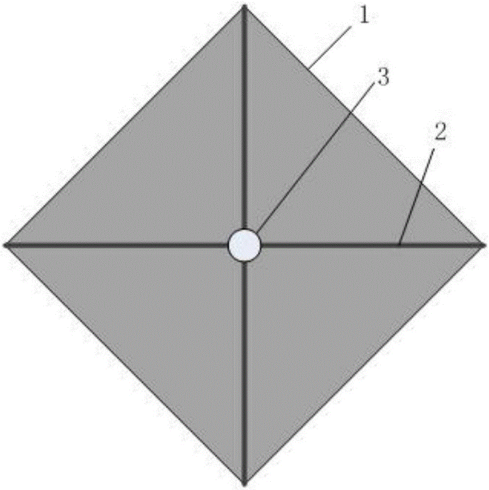 Modeling method of surface fold morphology of square solar sail