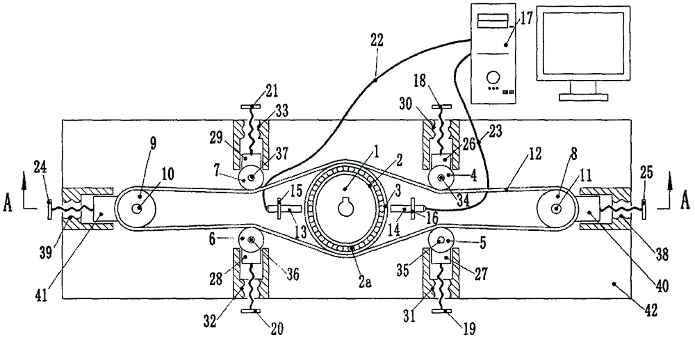 Device for testing fatigue life of flexible bearing