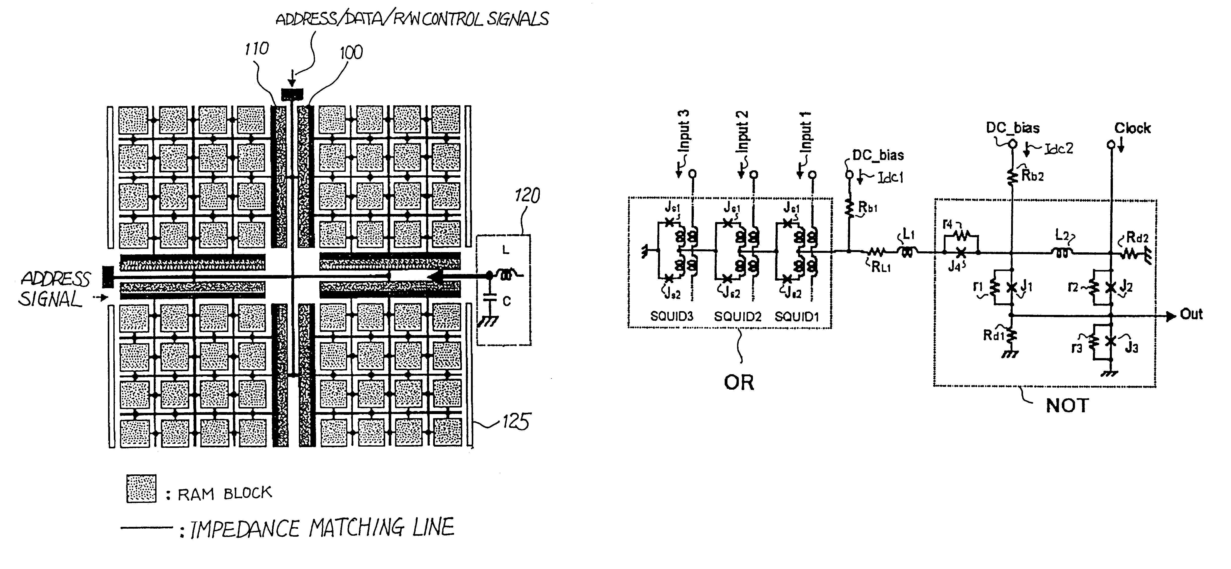 Superconducting circuit having superconductive circuit device of voltage-type logic and superconductive circuit device of fluxoid-type logic device selectively used therein