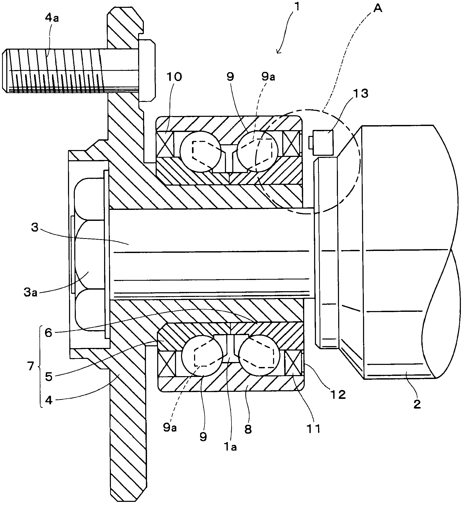 Sealing structure for fitting section