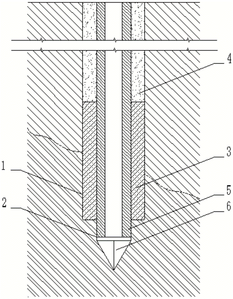 Drilling backfill end bearing pile foundation and construction method thereof
