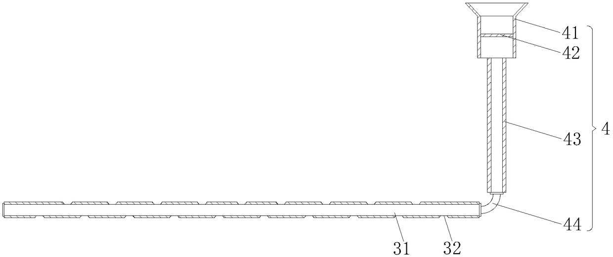 Rake tooth spray structure of automatic plowing and harrowing machine