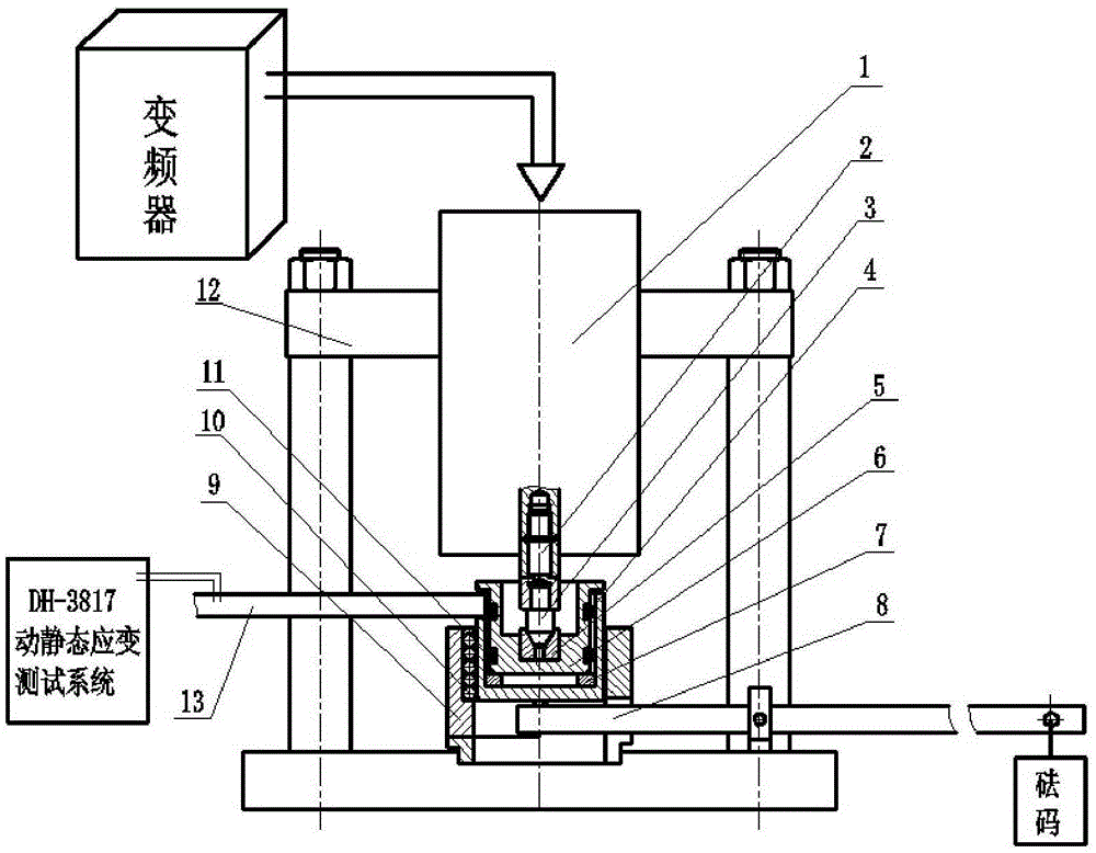 Test device for axial load capacity of conical dynamic pressure spiral groove bearing